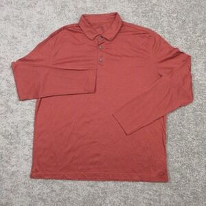 Untuckit Polo Shirt Mens Extra Large Red Long Sleeve Performance Golf Rugby Logo